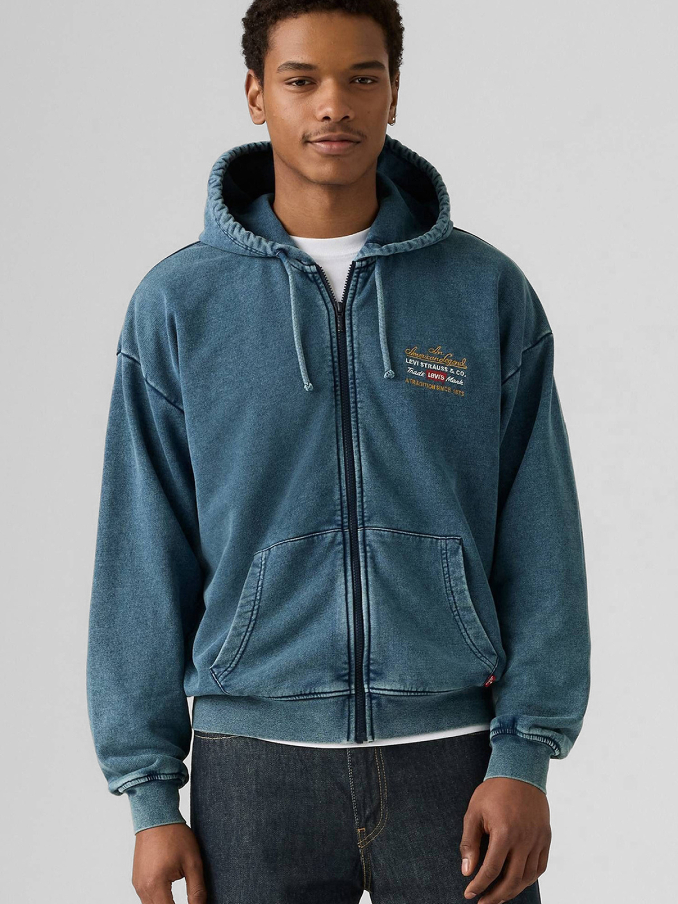 Чоловіча синя кофта на блискавці LEVIS модель 003W1;0000 Фото