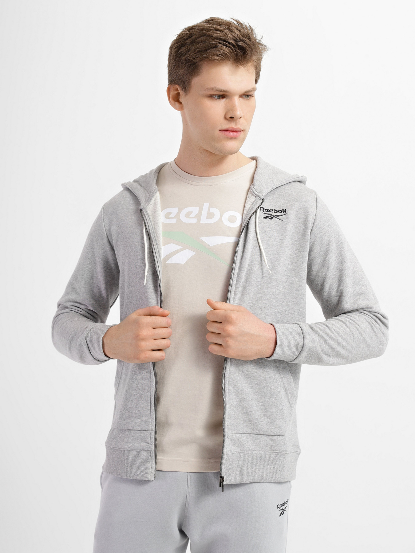 Спортивная кофта Reebok IDENTITY ZIP-UP модель GJ0643 Спортивная кофта Reebok IDENTITY ZIP-UP модель GJ0643 Фото