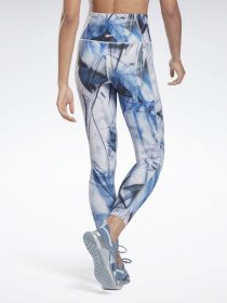 Леггинсы спортивные Reebok Lux Bold High-Waisted Liquid Abyss Print модель H51857 Фото