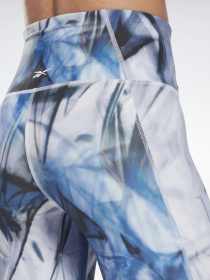 Леггинсы спортивные Reebok Lux Bold High-Waisted Liquid Abyss Print модель H51857 Фото