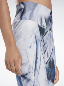 Леггинсы спортивные Reebok Lux Bold High-Waisted Liquid Abyss Print модель H51857 Фото