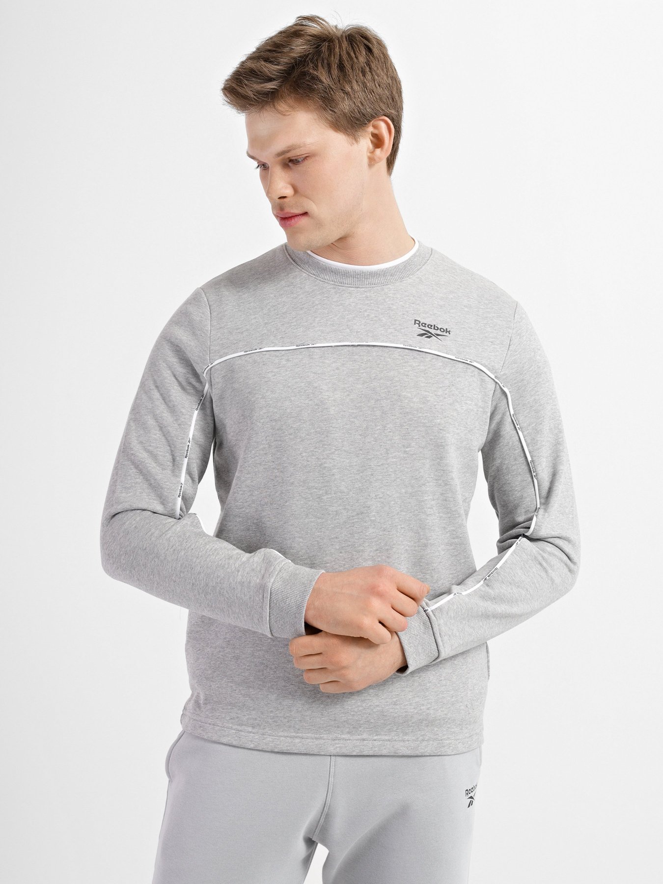 Світшот Reebok Piping Crew модель HA1069 Фото