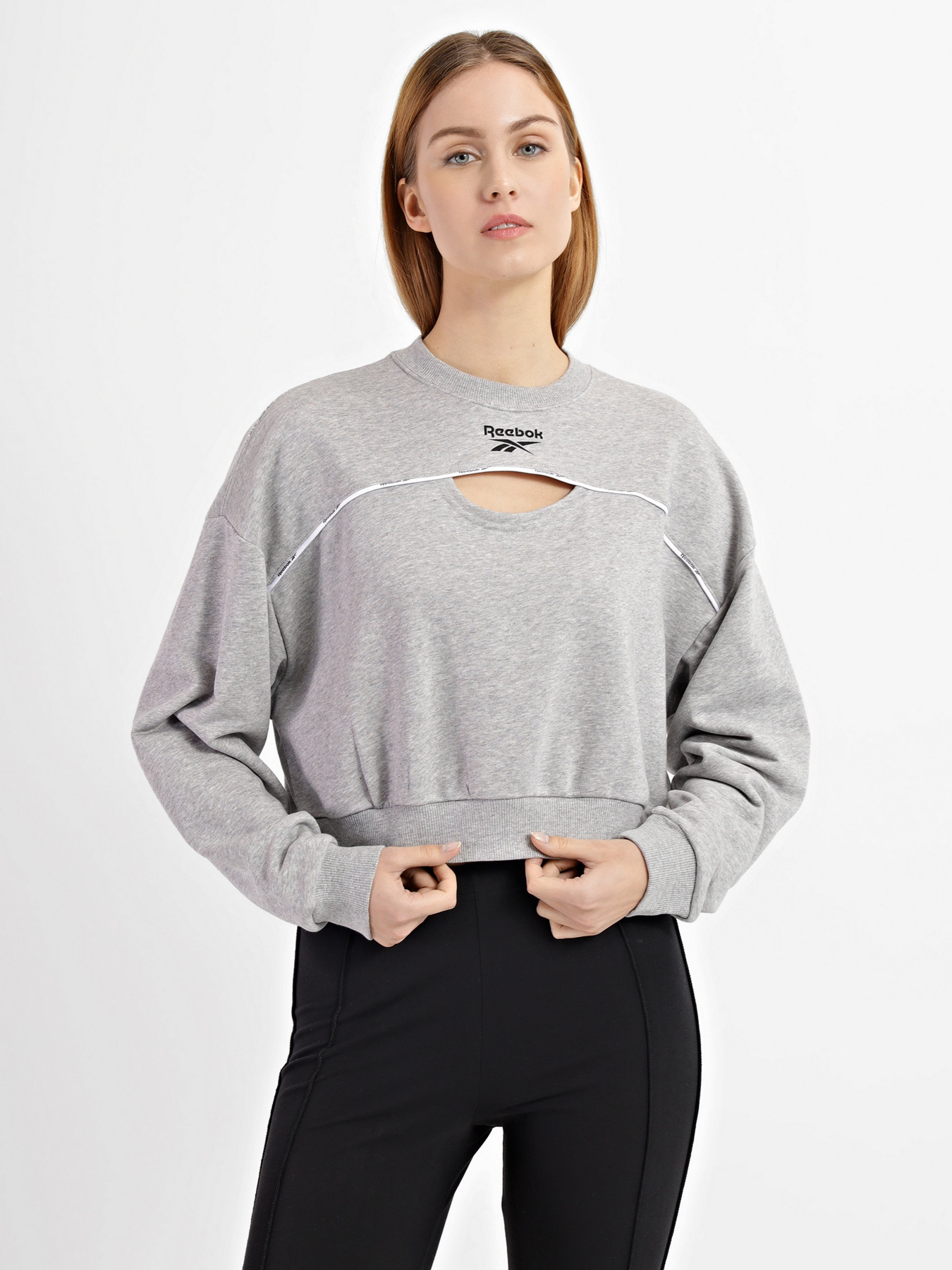 Світшот Reebok Piping Crewneck модель HB2336 Світшот Reebok Piping Crewneck модель HB2336 Фото