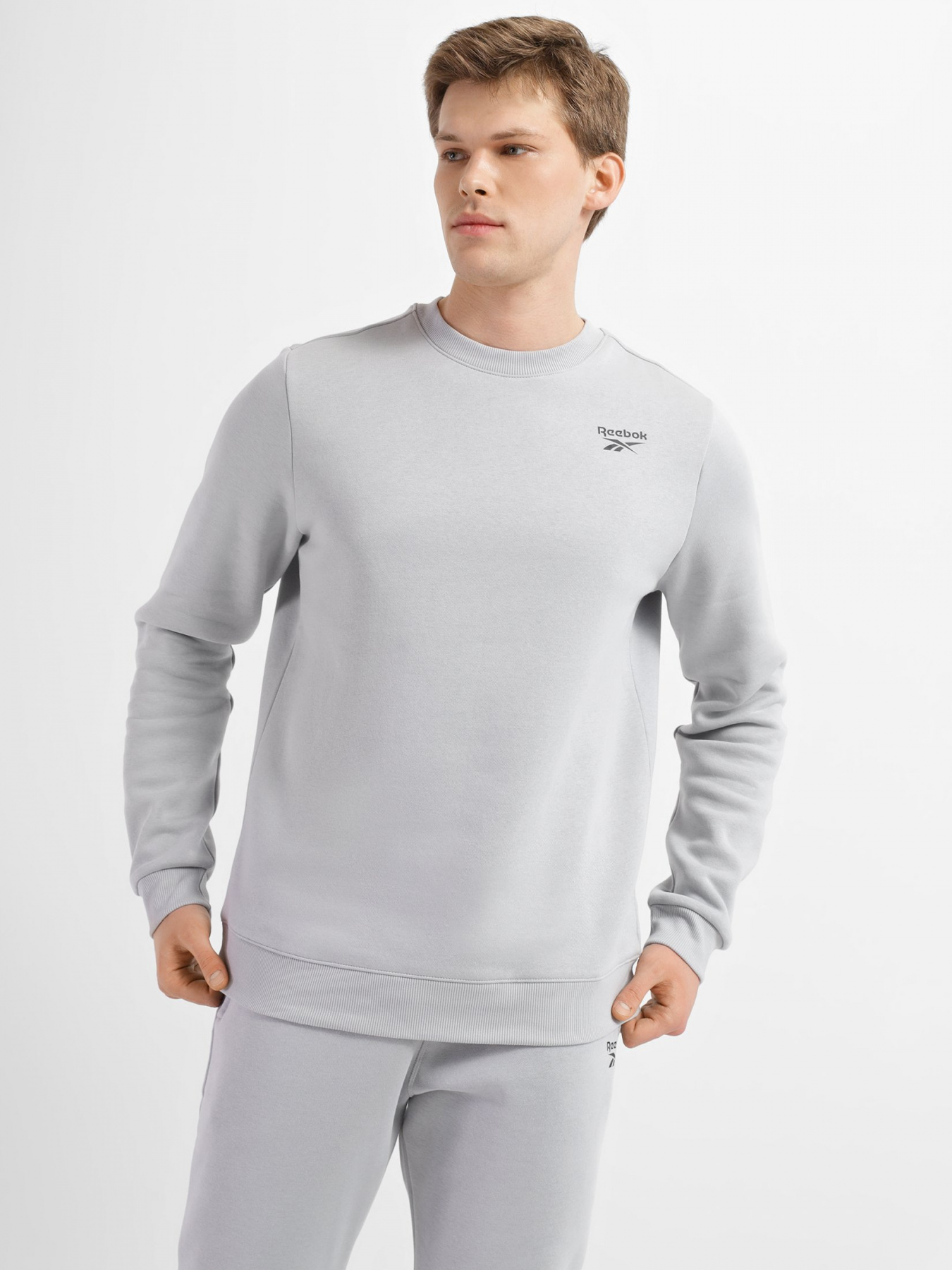 Свитшот Reebok Identity Fleece Crew модель HG4446 Фото