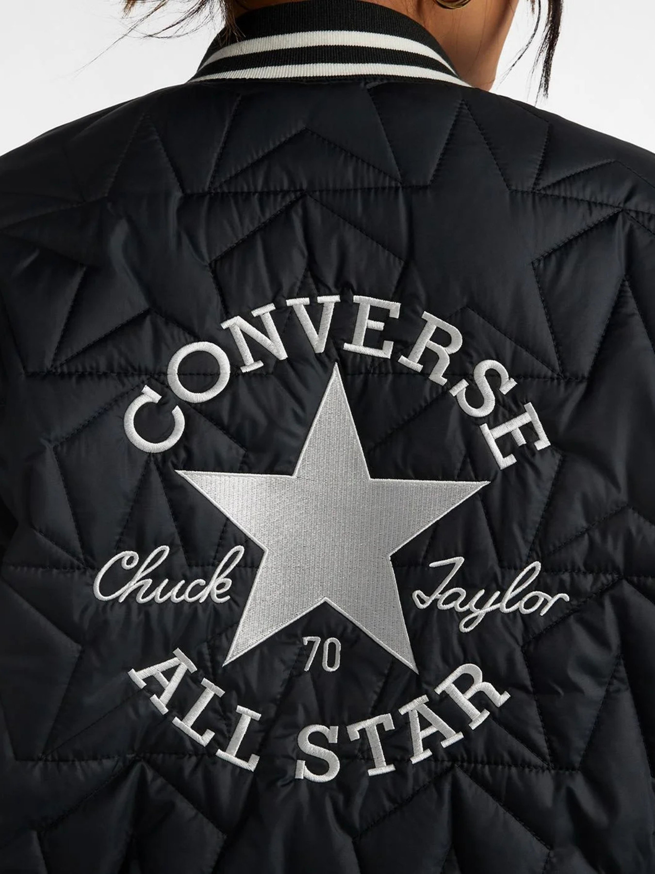 Бомбер CONVERSE Classic Fit Wearers Left Star Chev Emb Fleece модель 10025223-001 Фото