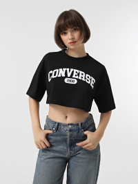 Чорний - Футболка CONVERSE Sporty Cropped