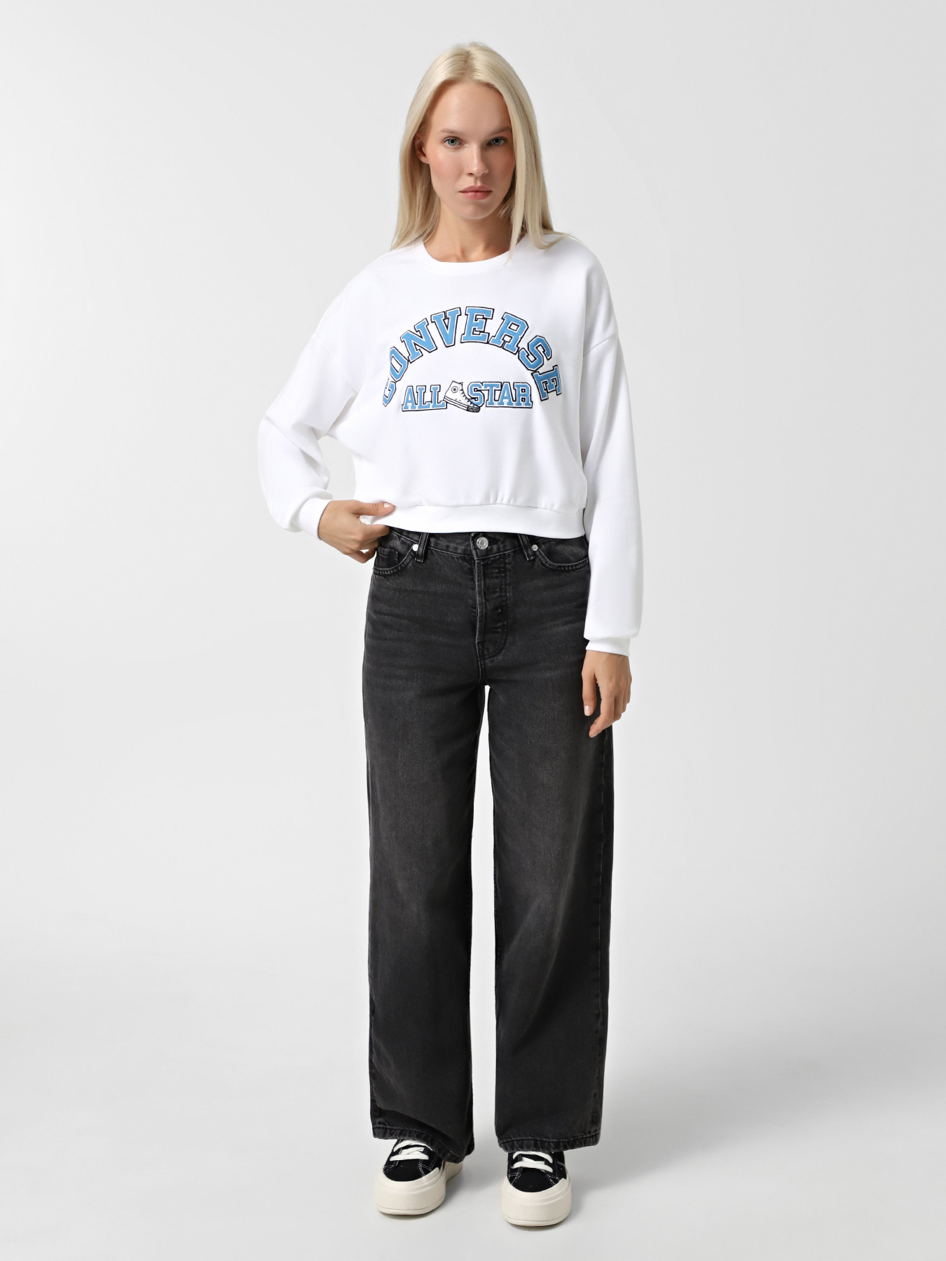 Свитшот CONVERSE Retro Chuck Heritage Crew модель 10026777-102 Фото