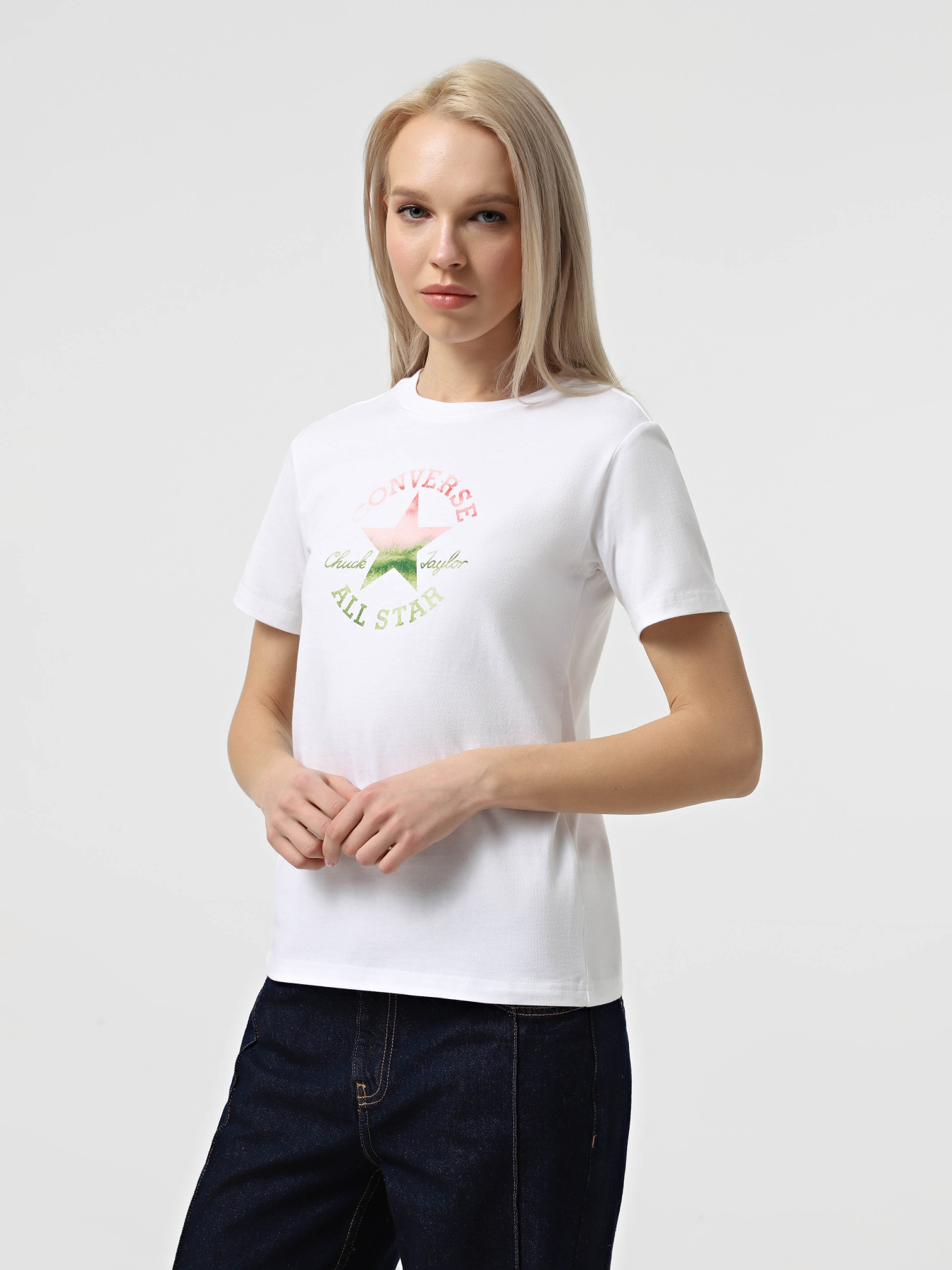 Футболка CONVERSE CHUCK PATCH INFILL модель 10027385-102 Футболка CONVERSE CHUCK PATCH INFILL модель 10027385-102 Фото