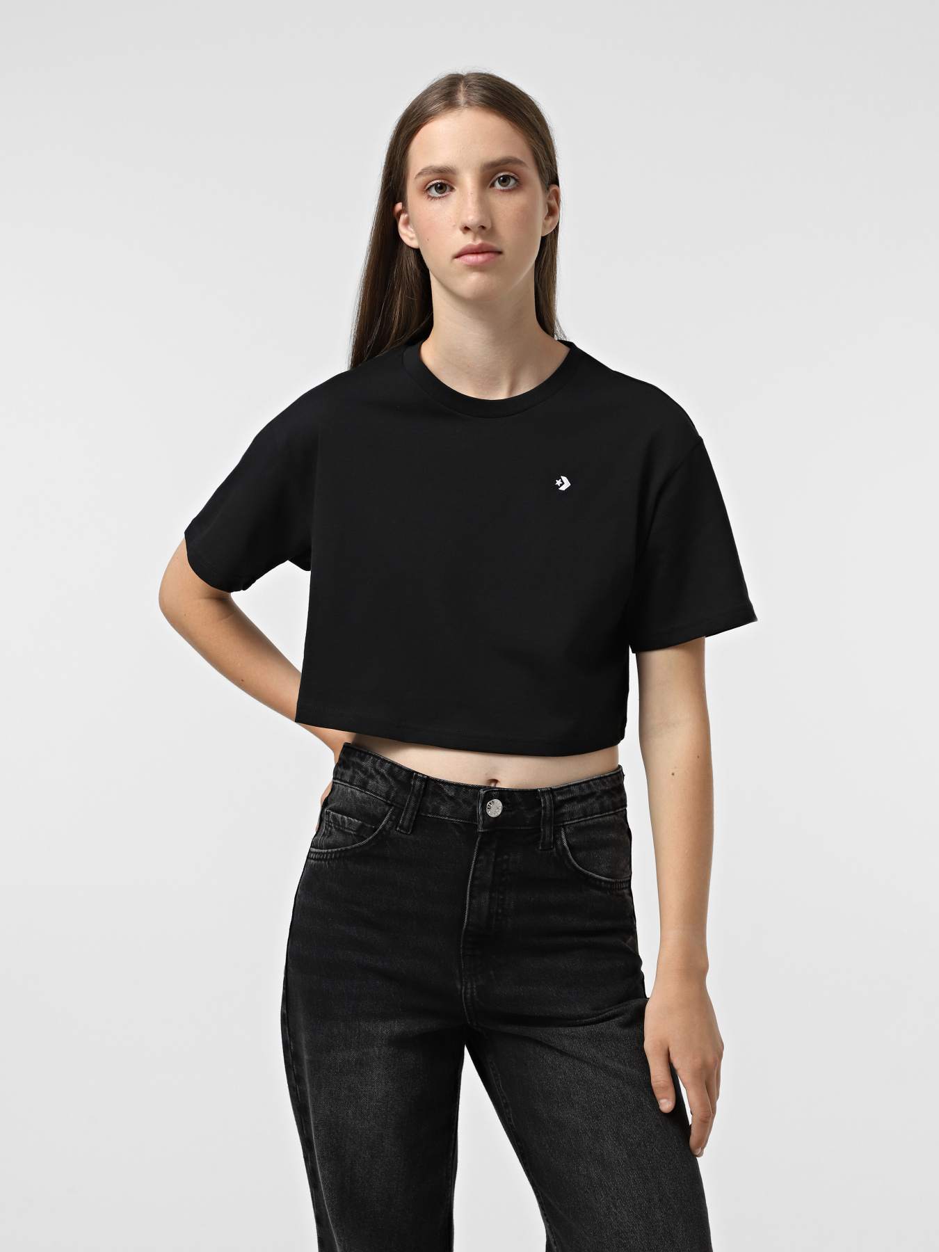 Футболка CONVERSE Star Chevron модель CVW5T102-BLK Фото