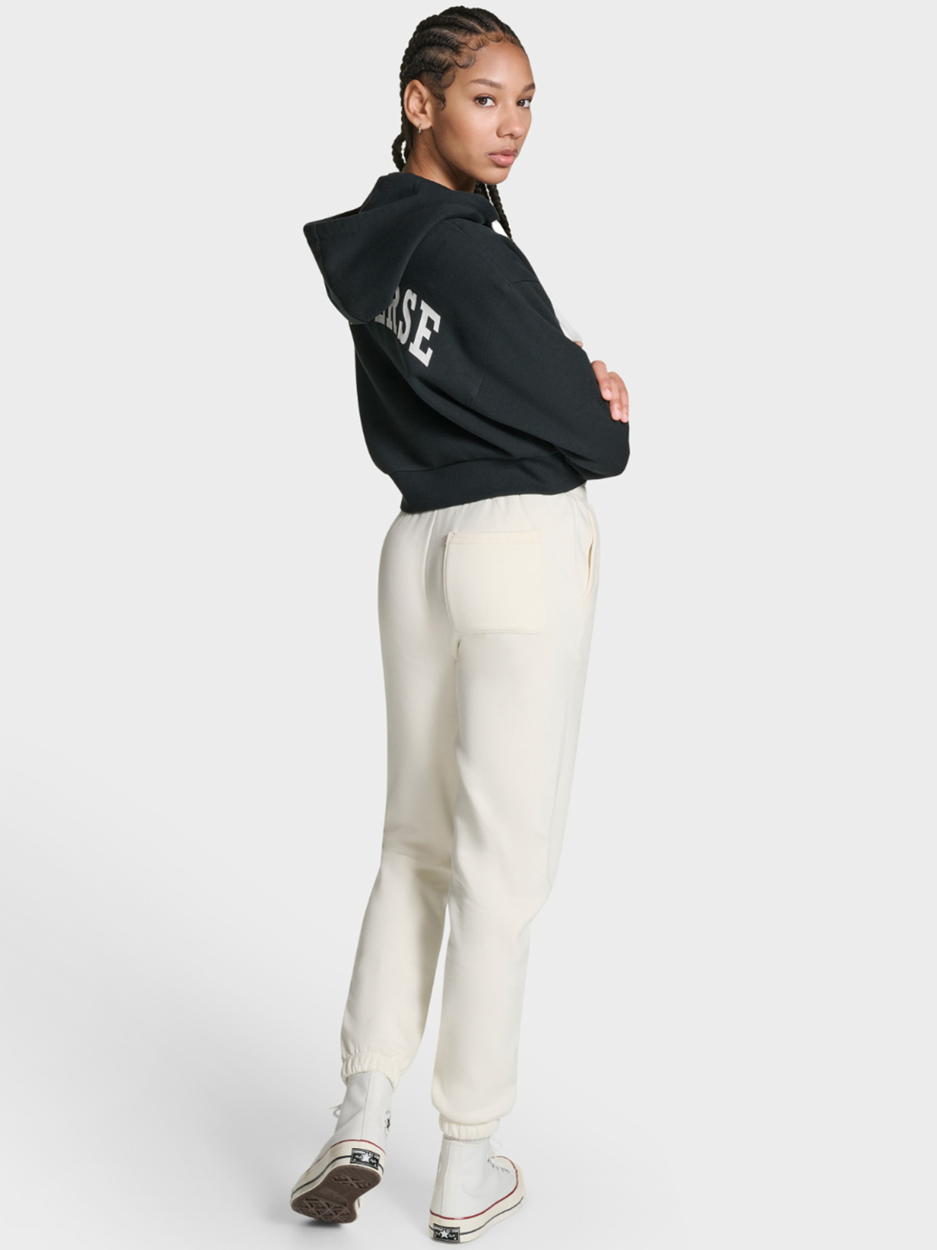 Кофта CONVERSE RETRO CHCK GRAPH FZ модель CVW5J150-BLK Фото