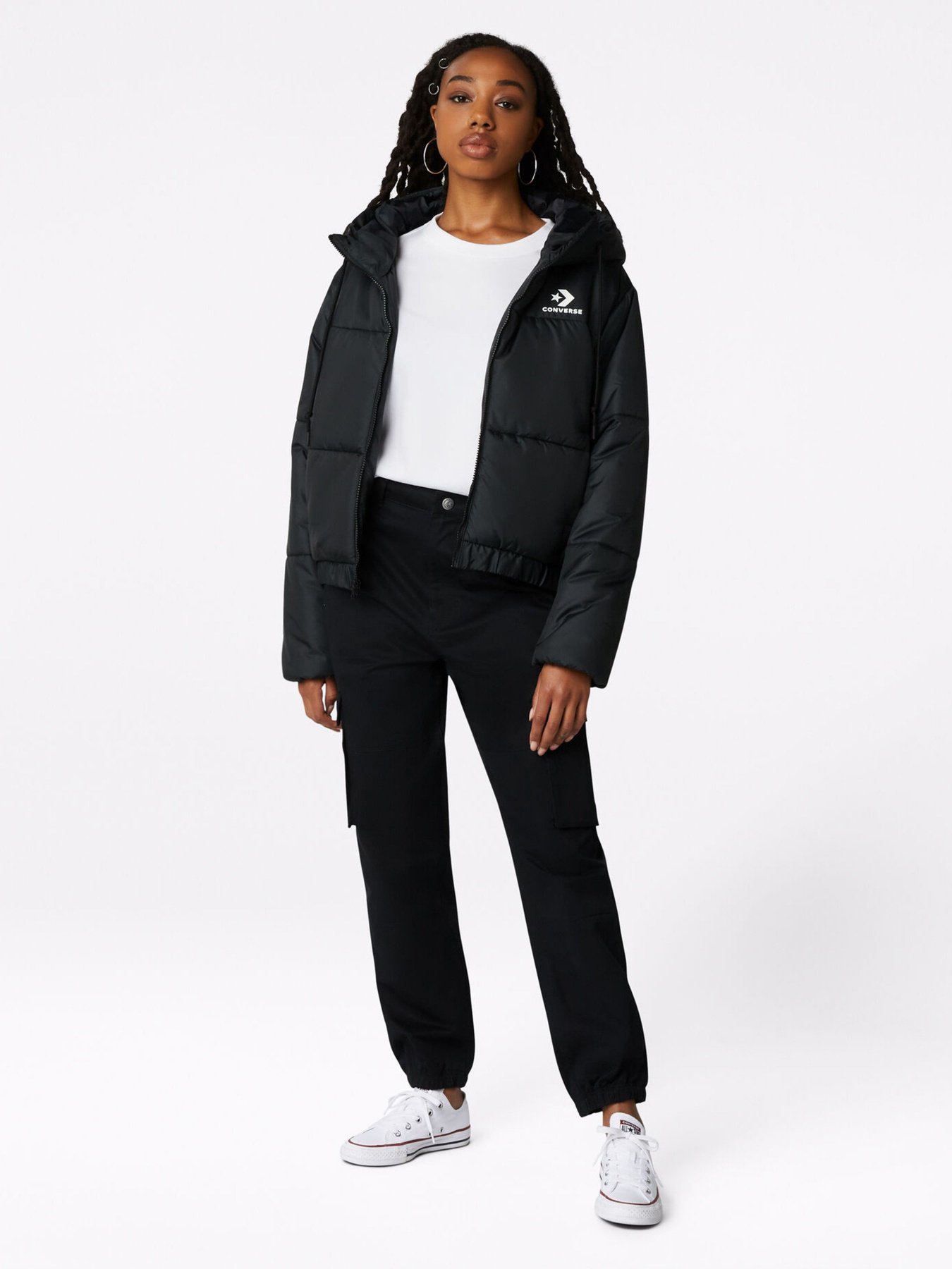 Зимова куртка CONVERSE Short Hooded Puffer модель 10023736-001 Фото