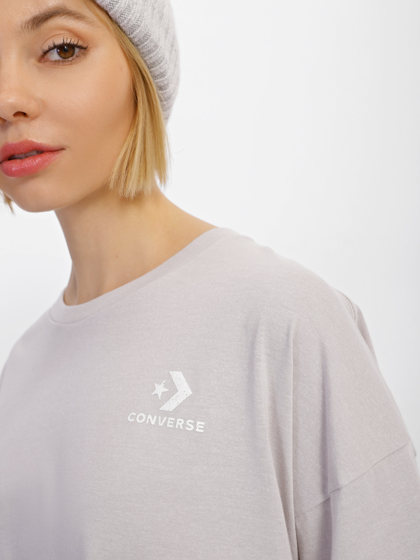 Футболка CONVERSE Heathered Cropped модель 10023908-281 Фото