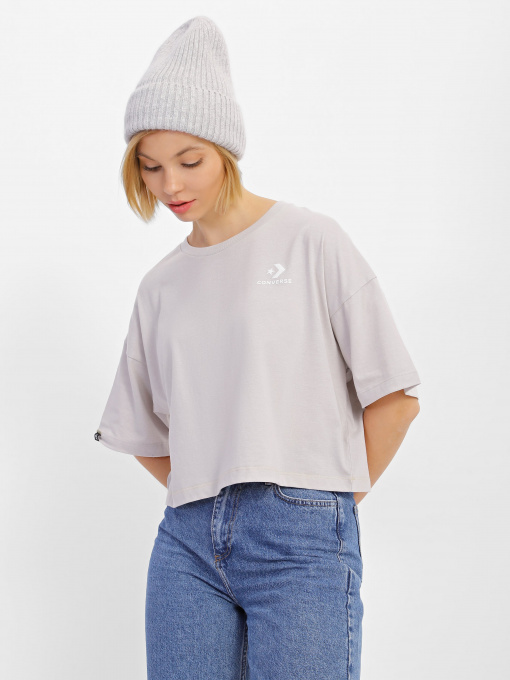 Футболка CONVERSE Heathered Cropped модель 10023908-281 Фото