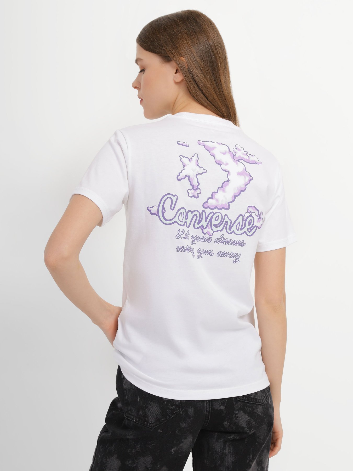 Футболка CONVERSE  Seasonal Graphic Word Art модель 10024536-102 Фото