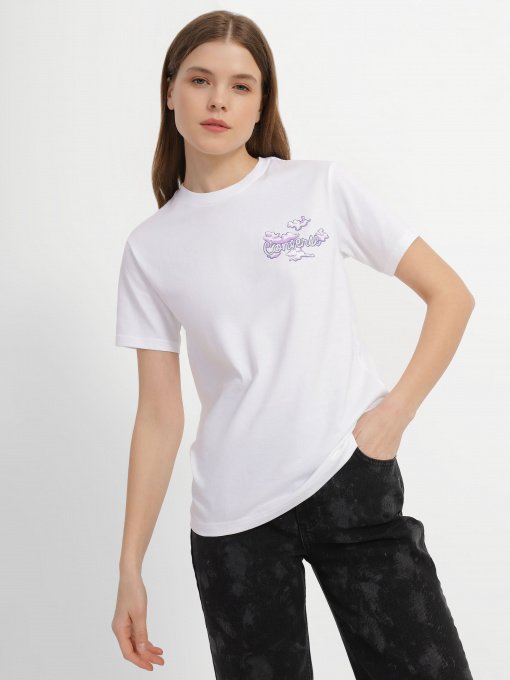 Футболка CONVERSE  Seasonal Graphic Word Art модель 10024536-102 Фото