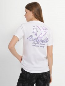Футболка CONVERSE  Seasonal Graphic Word Art модель 10024536-102 Фото