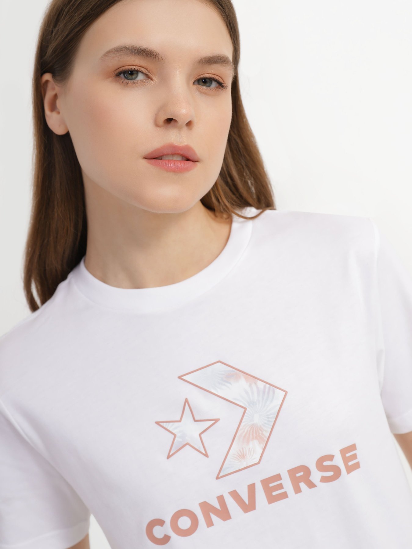 Футболка CONVERSE Floral Star Chevron модель 10024538-102 Фото