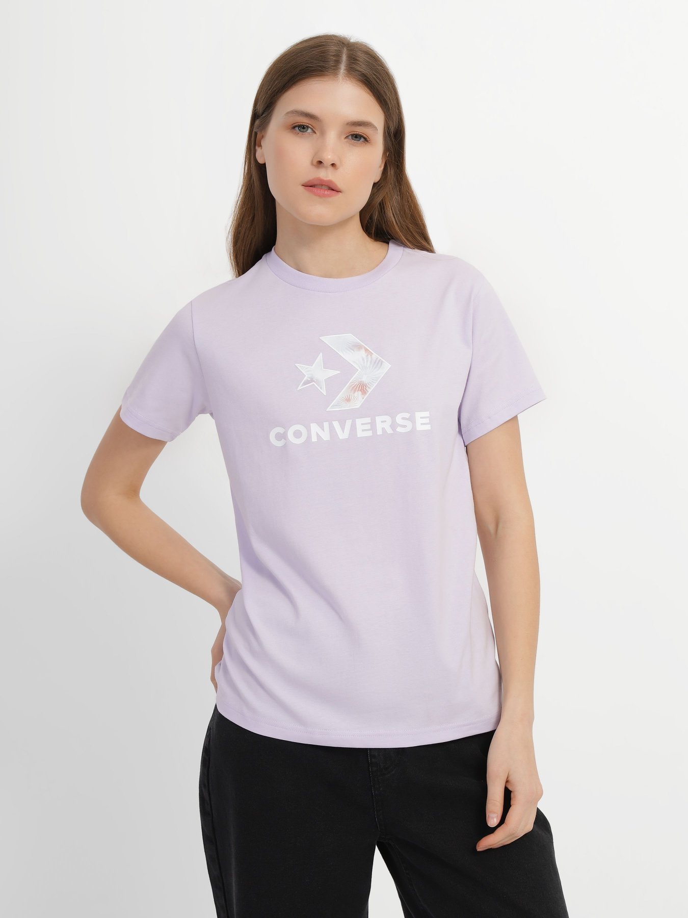 Футболка CONVERSE Floral Star Chevron модель 10024538-533 Фото