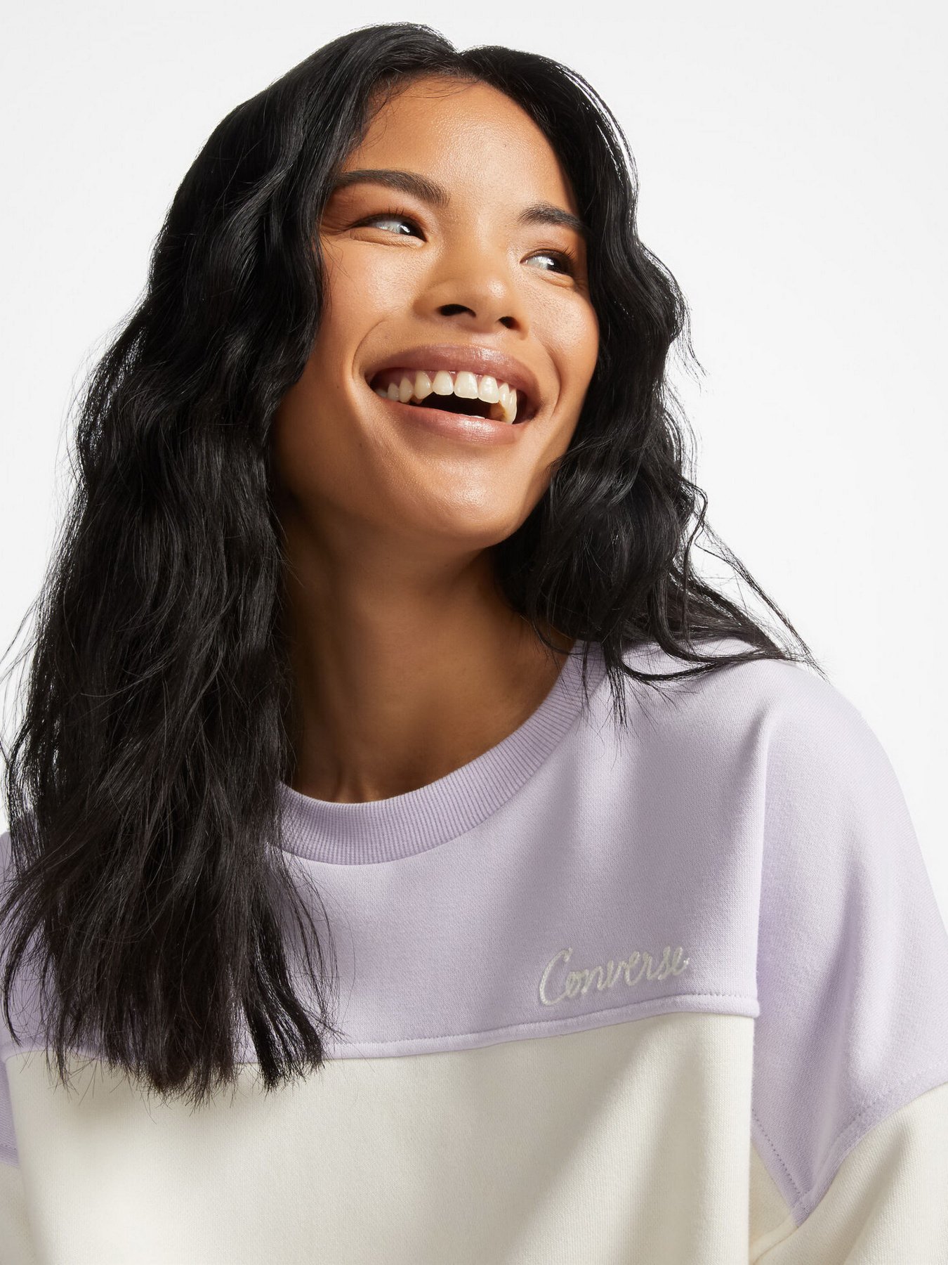 Свитшот CONVERSE Colorblocked Chain Stitch Crew модель 10024524-296 Фото