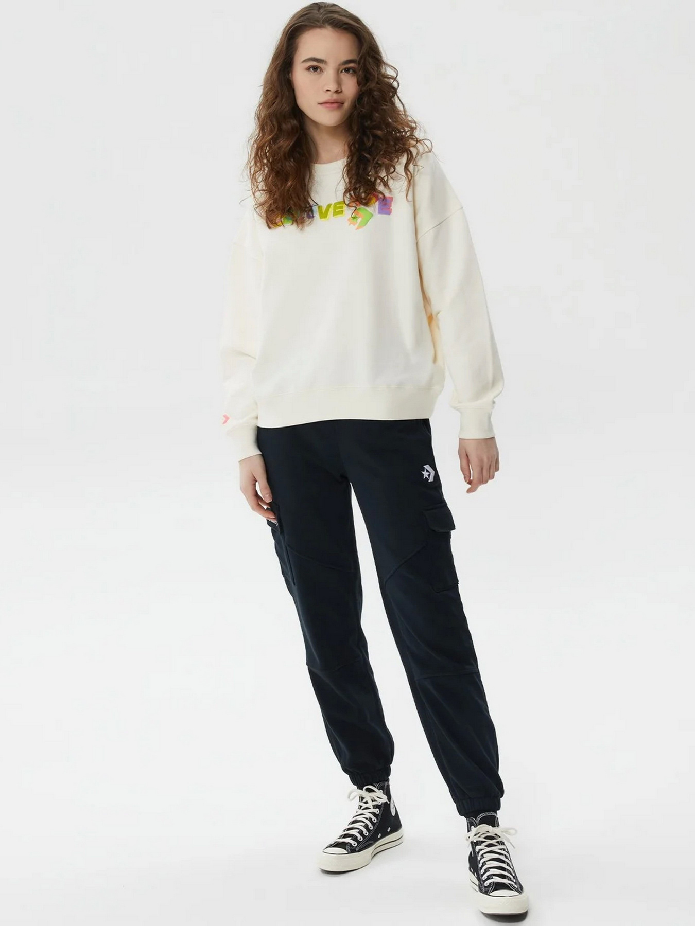 Свитшот CONVERSE Heavyweight Graphic Crew модель 10025069-286 Фото