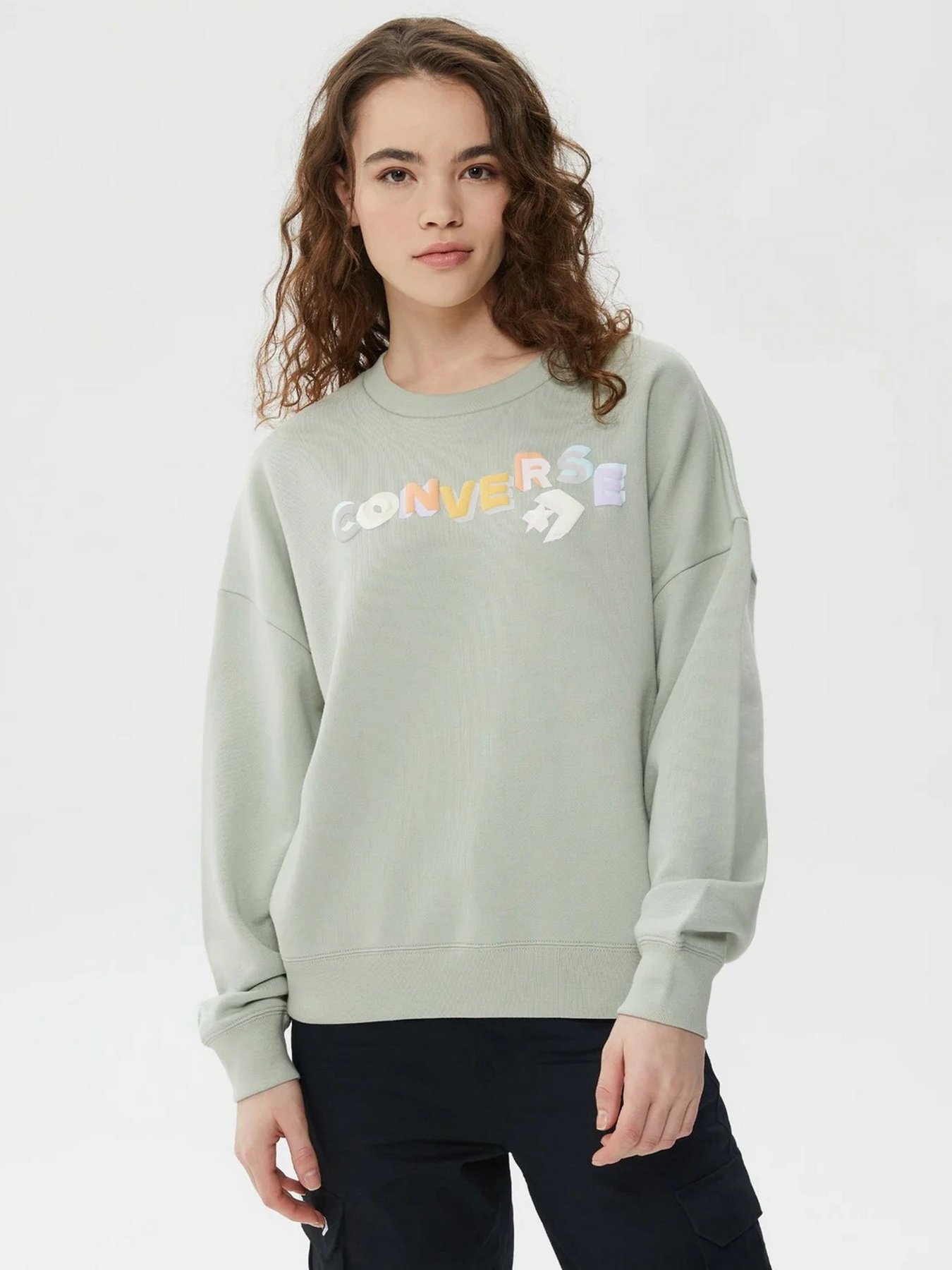 Свитшот CONVERSE Heavyweight Graphic Crew модель 10025069-376 Фото