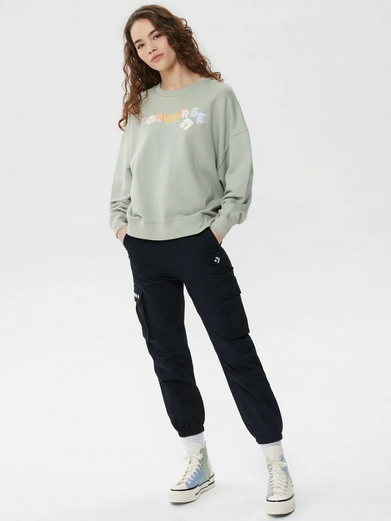 Світшот CONVERSE Heavyweight Graphic Crew модель 10025069-376 Фото