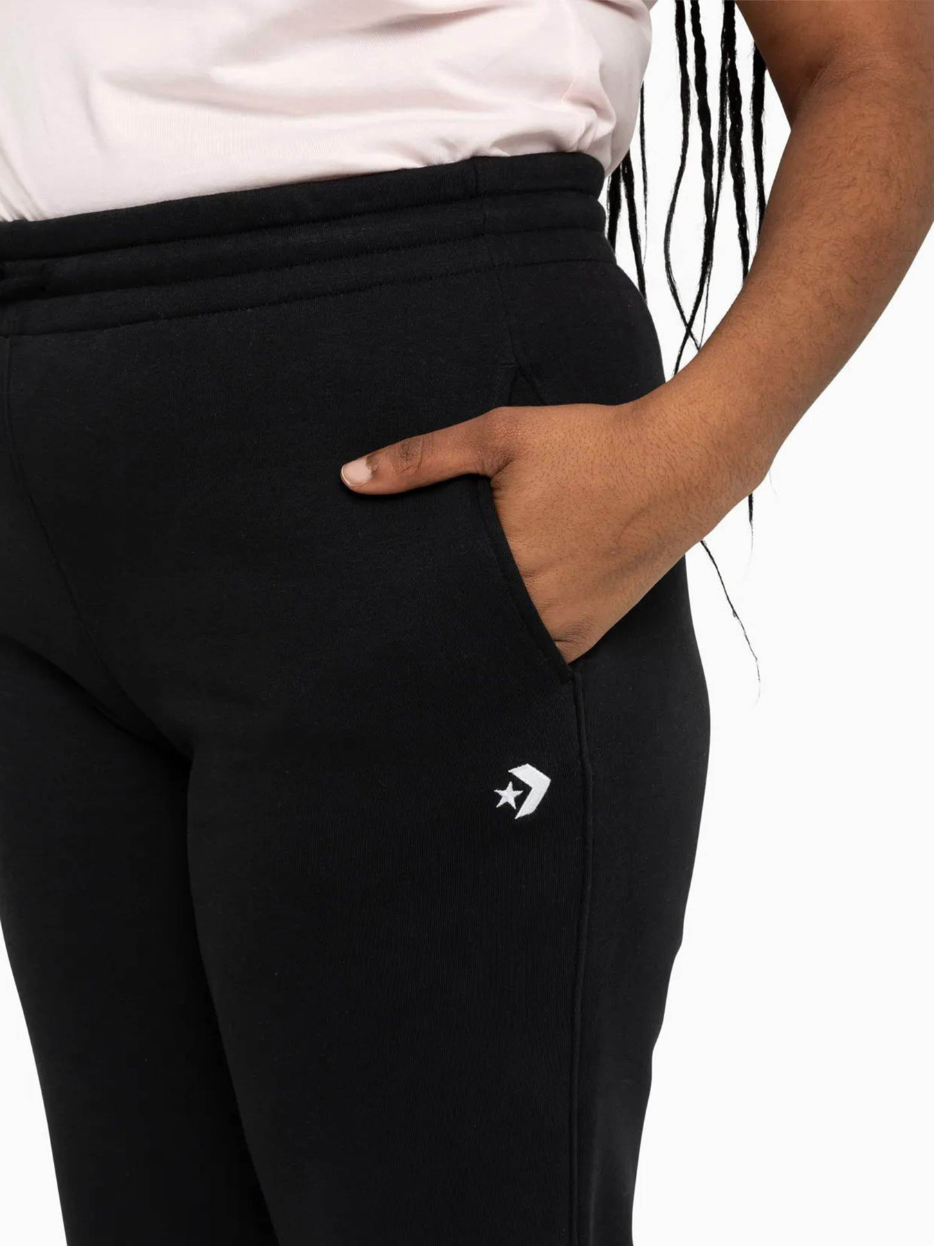 Спортивні штани CONVERSE Wordmark Fleece Emb модель 10024542-001 Фото