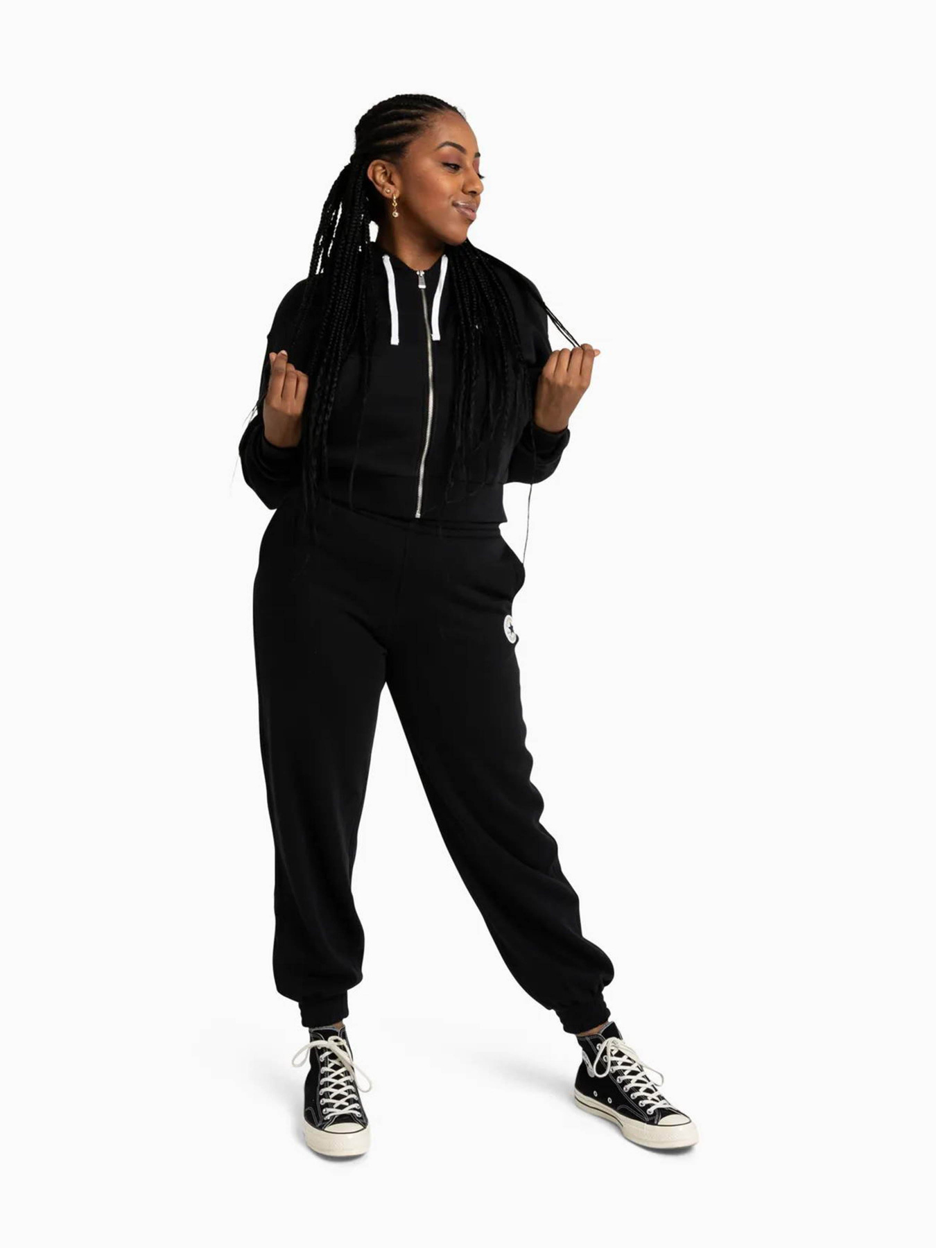 Спортивні штани CONVERSE Classic Fit Wearers Left Star Chev Emb Fleece модель 10025889-001 Фото