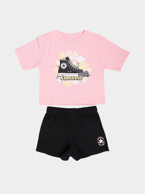 Спортивный комплект CONVERSE FLORAL SNEAKER TEE - Shorts модель 3CH108-023 Фото
