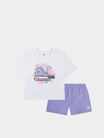 Костюмы CONVERSE FLORAL SNEAKER TEE - SHORTS модель 3CH108-PC5 Фото