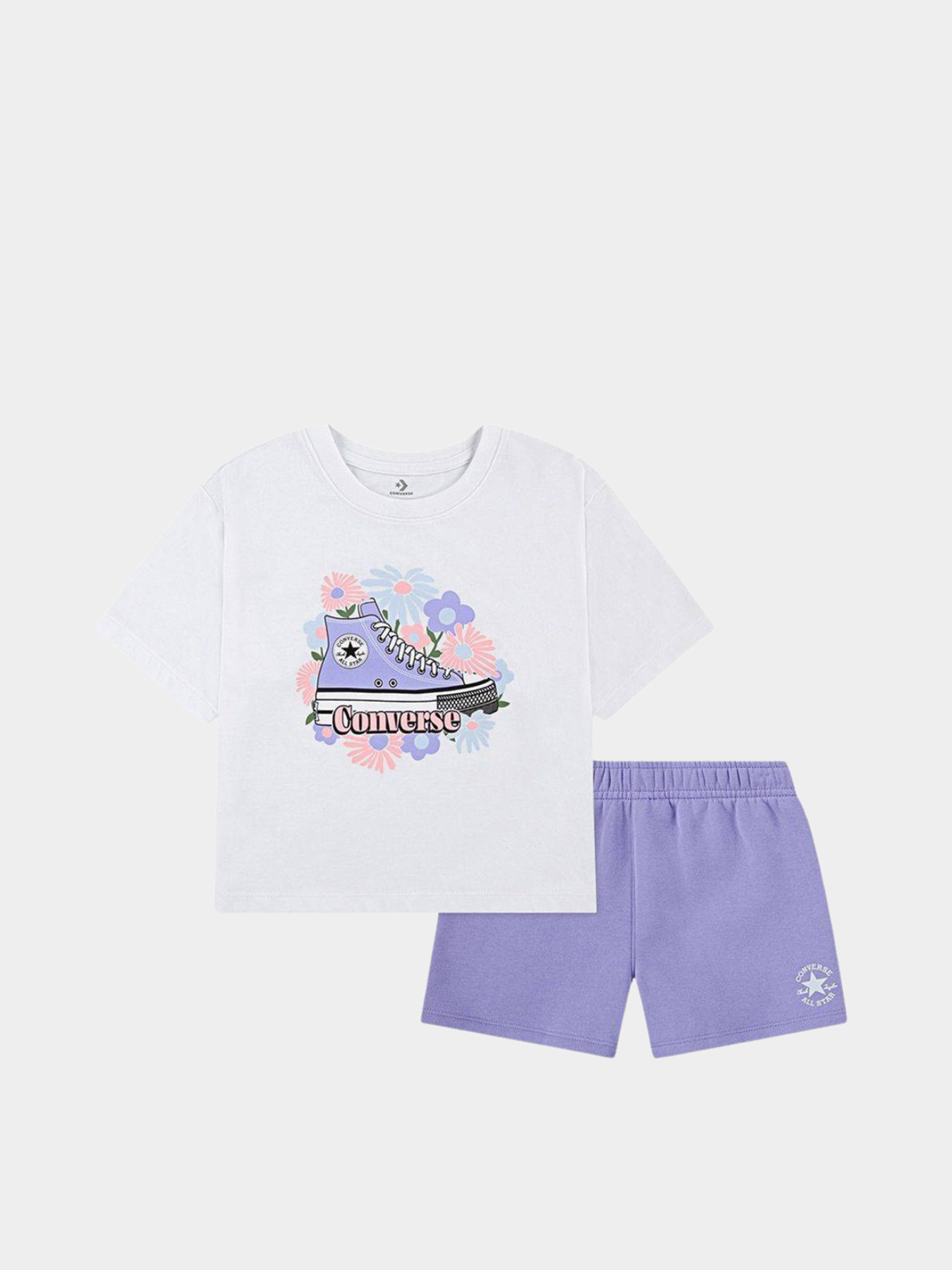 Спортивный комплект CONVERSE FLORAL SNEAKER TEE - Shorts модель 4CH108-PC5 Фото