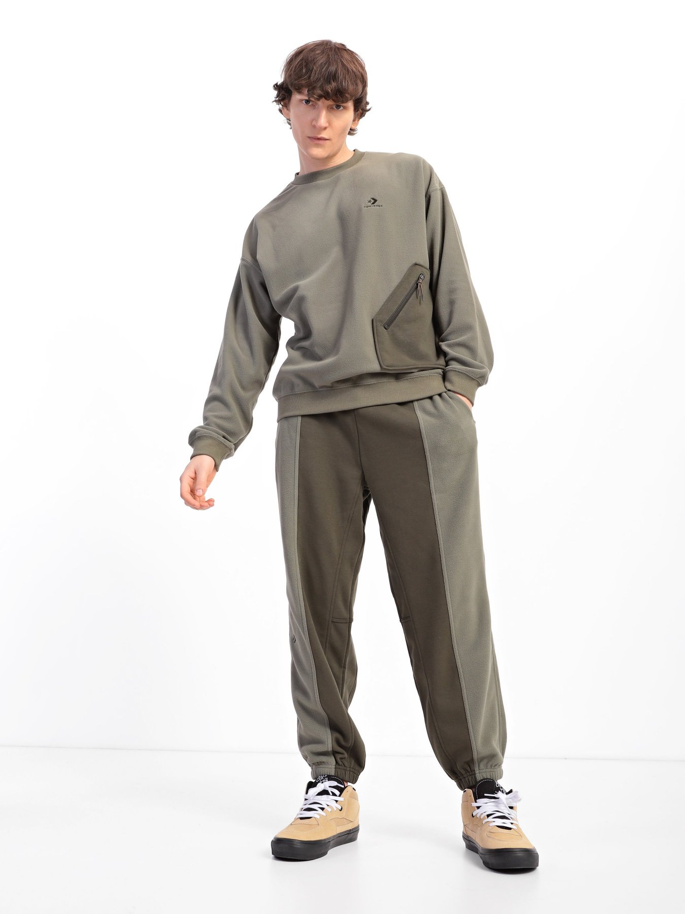 Світшот CONVERSE Pocket Fleece Crew модель 10023764-306 Фото