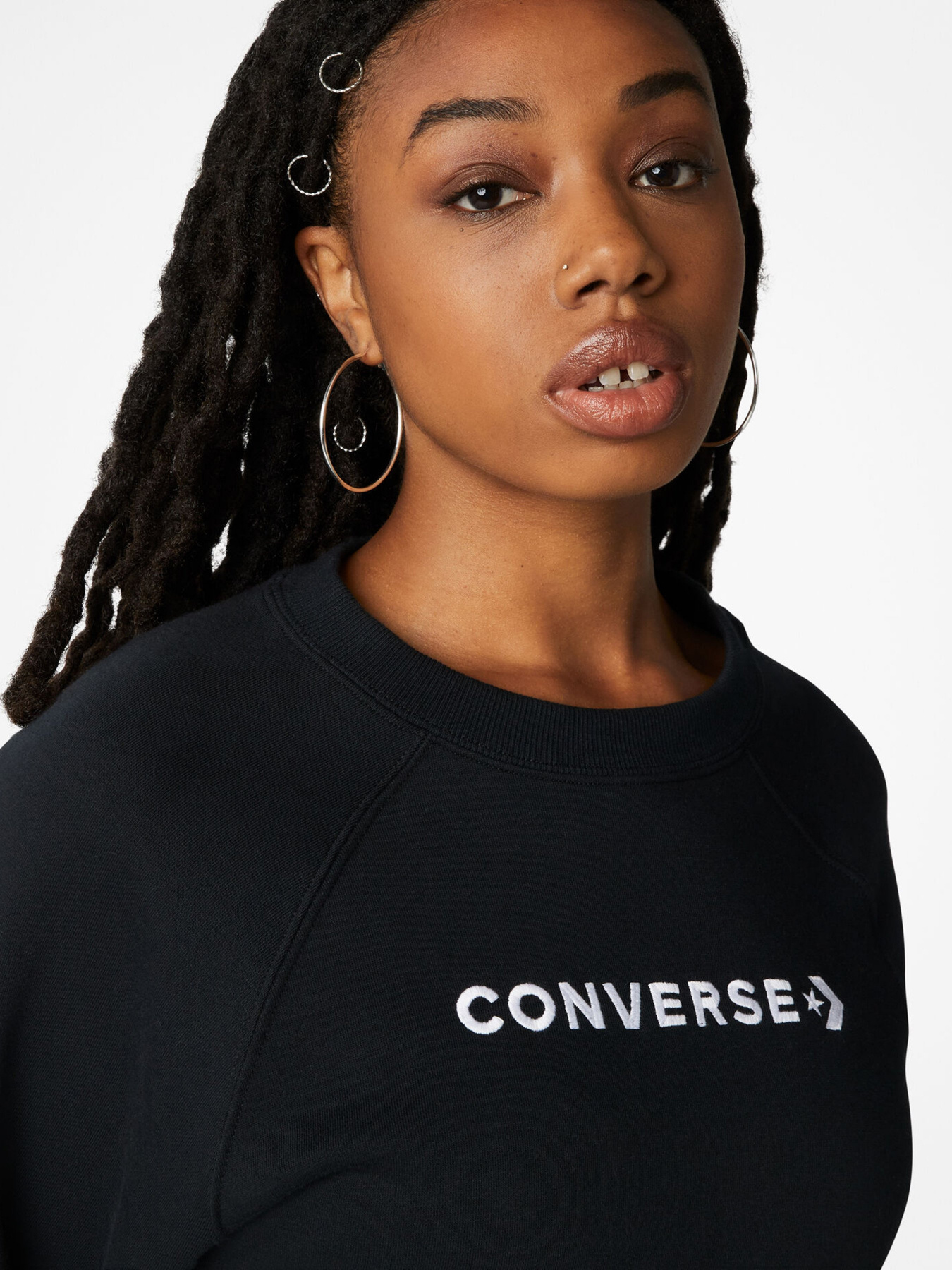 Худи CONVERSE STRIP WORDMARK FLEECE модель 10023716-001 Фото