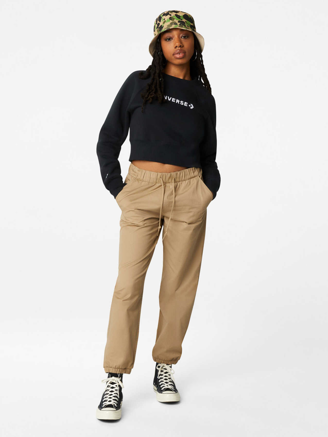 Худи CONVERSE STRIP WORDMARK FLEECE модель 10023716-001 Фото