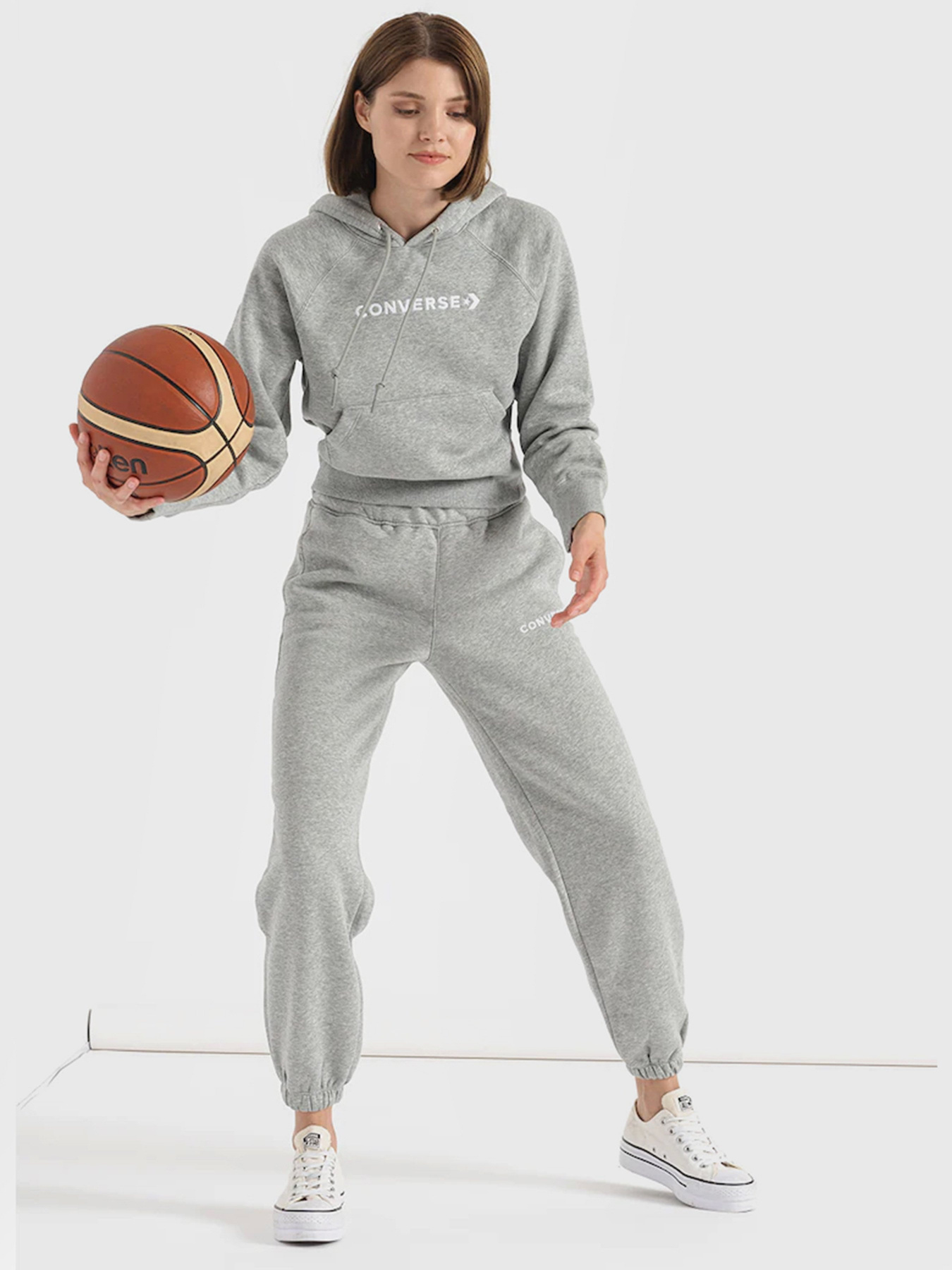 Худи CONVERSE Strip Wordmark Fleece модель 10023717-035 Фото