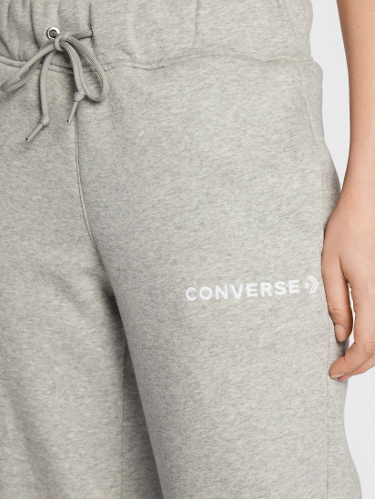 Штани спортивні CONVERSE Strip Wordmark Fleece модель 10023718-035 — фото 3 - INTERTOP