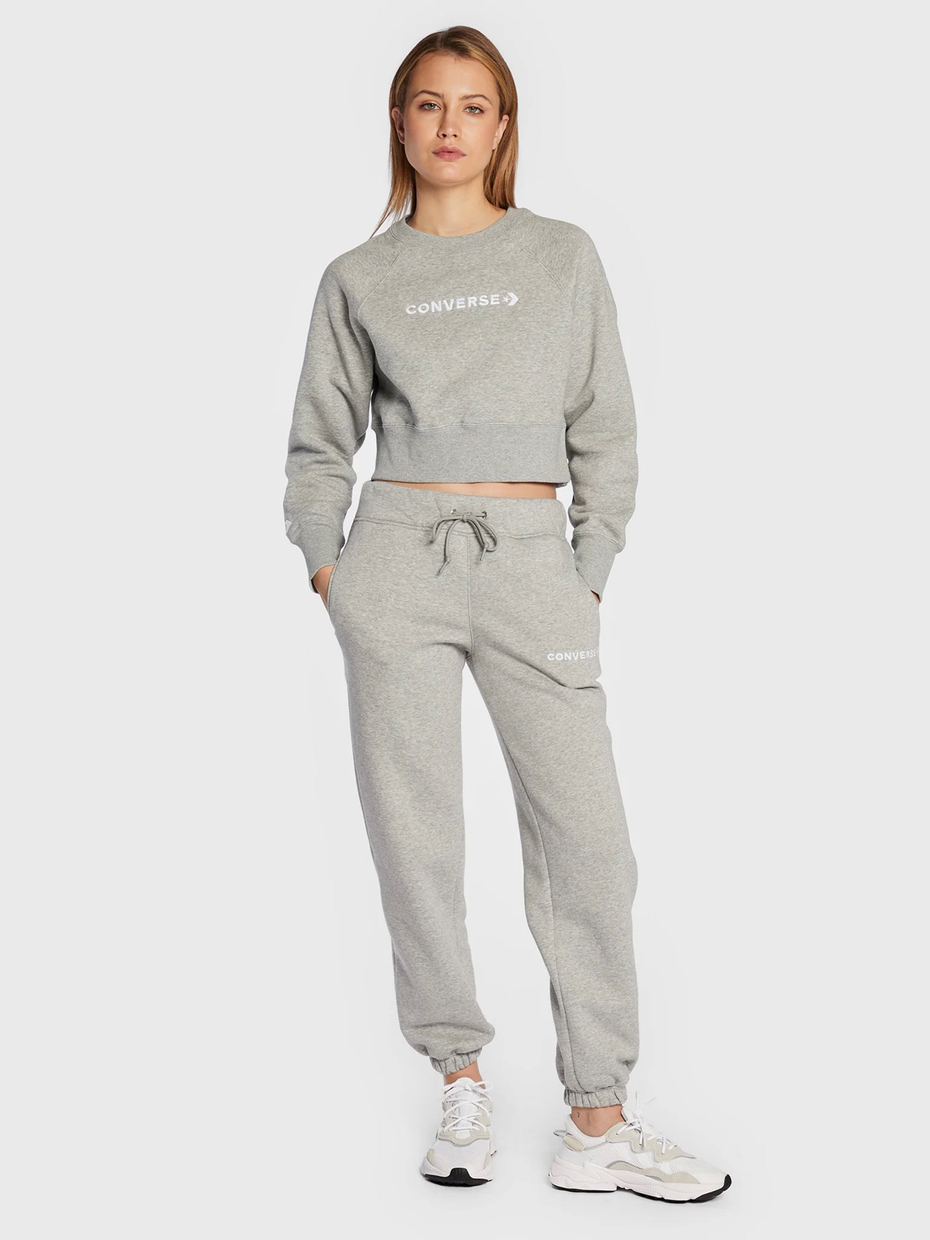 Штаны спортивные CONVERSE Strip Wordmark Fleece модель 10023718-035 Фото