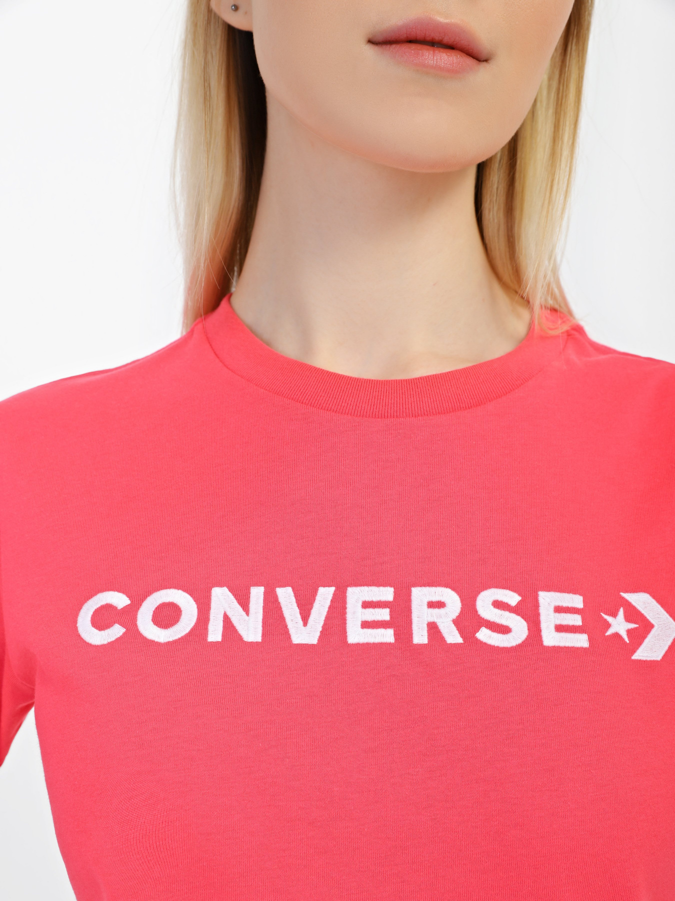 Футболка CONVERSE Glossy Wordmark модель 10023720-665 Фото