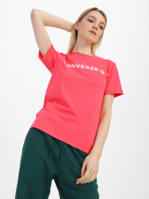 Футболка CONVERSE Glossy Wordmark модель 10023720-665 Фото