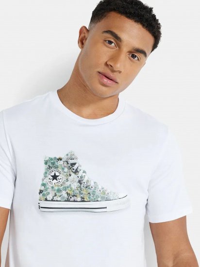 Футболка CONVERSE Flower Chuck модель 10023790-102 — фото 3 - INTERTOP