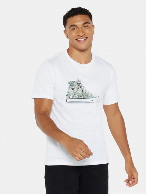 Футболка CONVERSE Flower Chuck модель 10023790-102 Фото