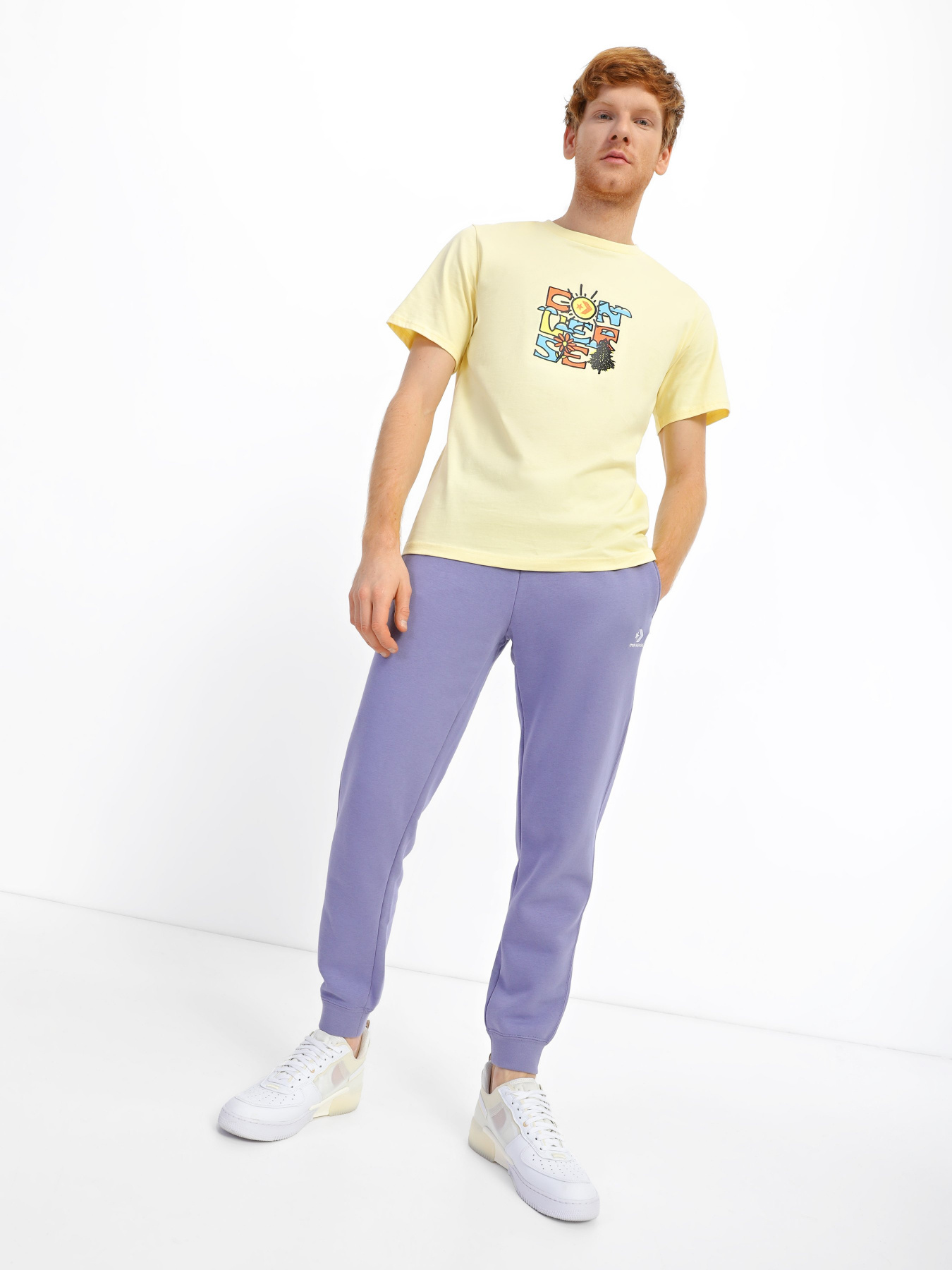 Штаны спортивные CONVERSE Go-To Embroidered Star Chevron Standard Fit модель 10024521-534 Фото