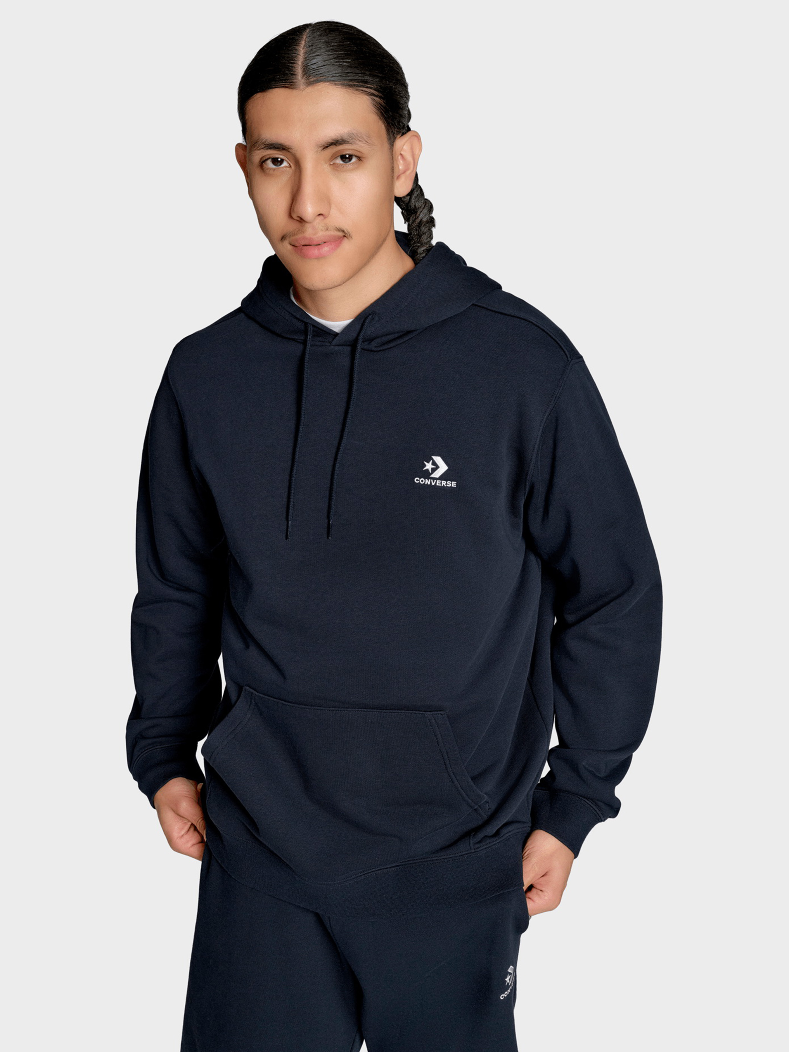 Чоловіче Худі CONVERSE STAR CHEV EMB (0Z399) колір чорний, матеріал бавовна/поліестер CONVERSE - купити в Україні