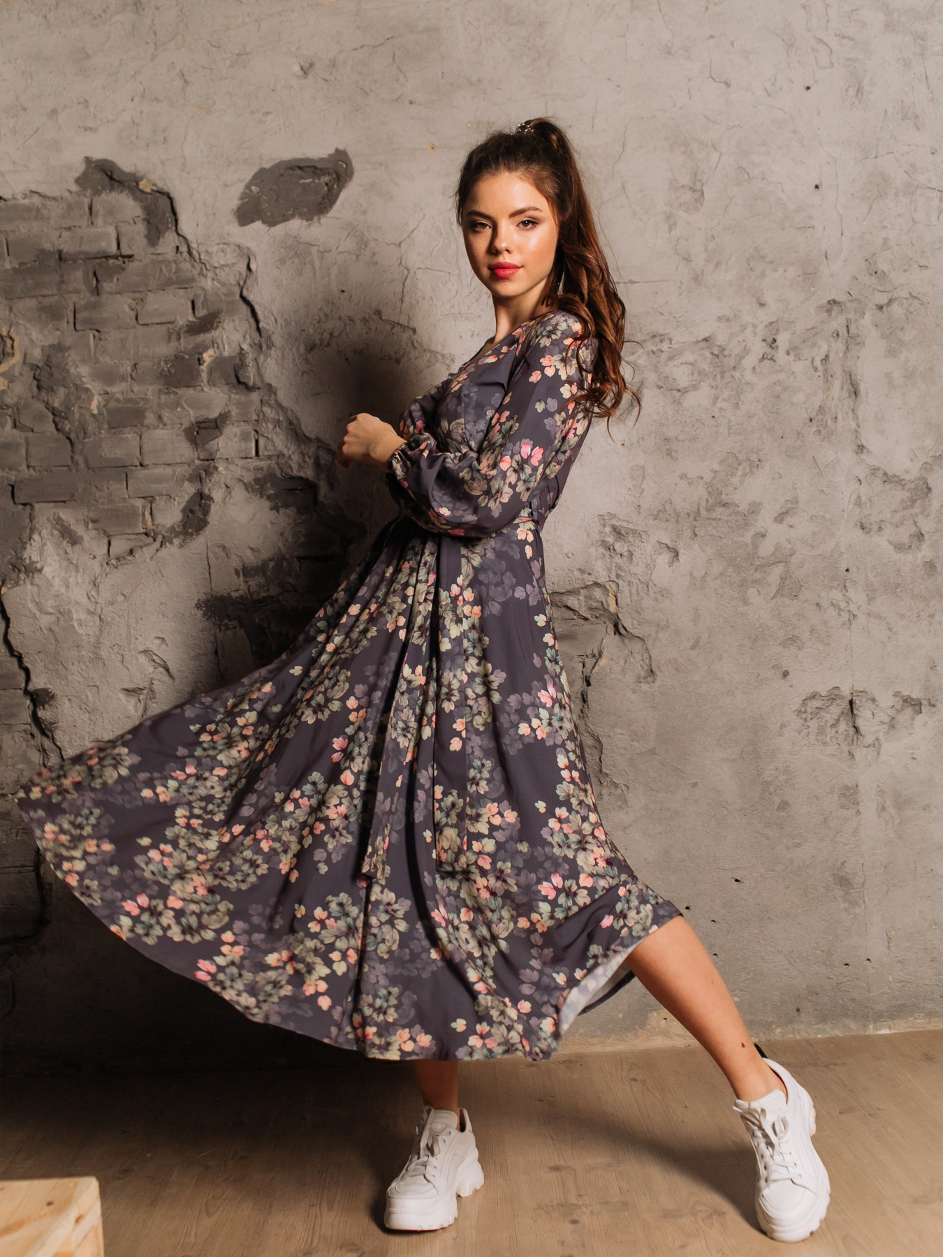 Платья VOVK модель 08197 листочки Фото