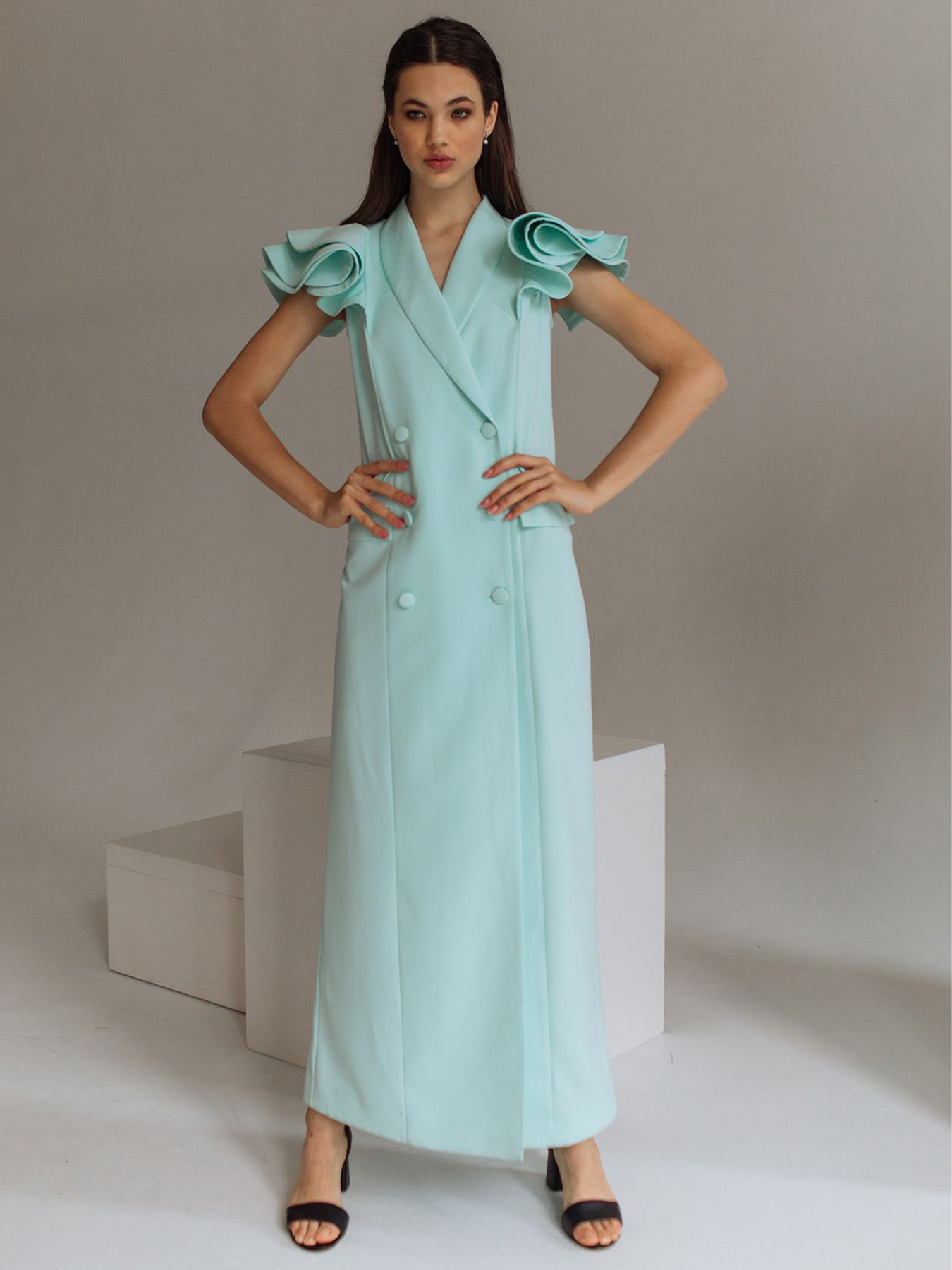 Платья VOVK модель 08391 м`ятний Фото