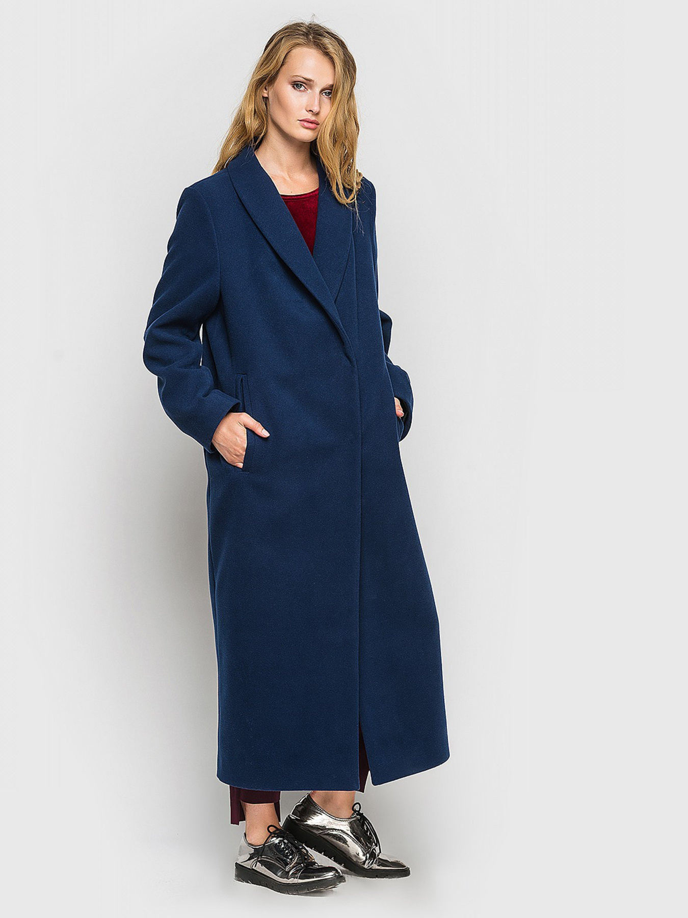 Пальто VOVK модель 02656 синій Фото