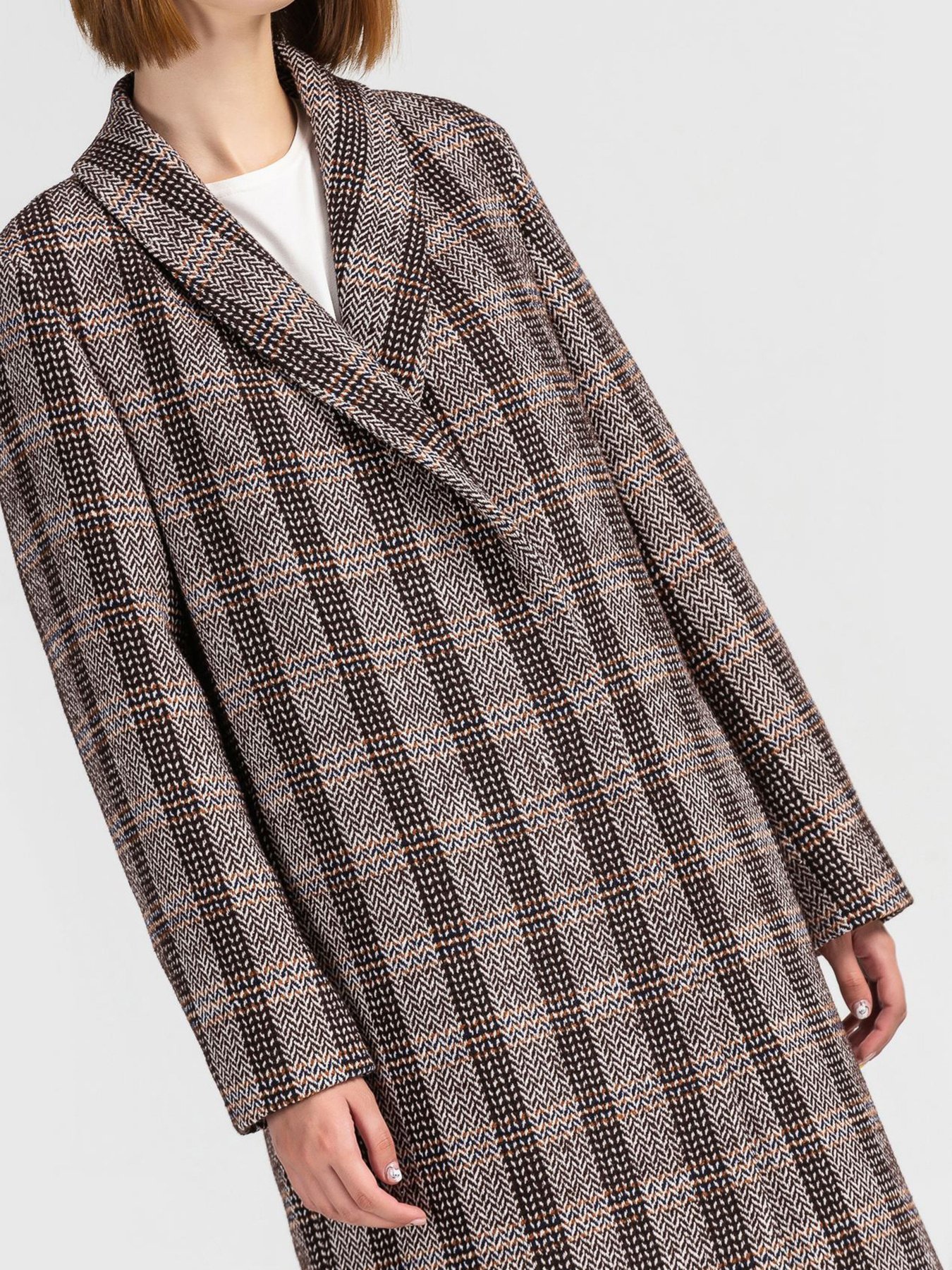 Пальто VOVK модель 06179 клітинка Фото