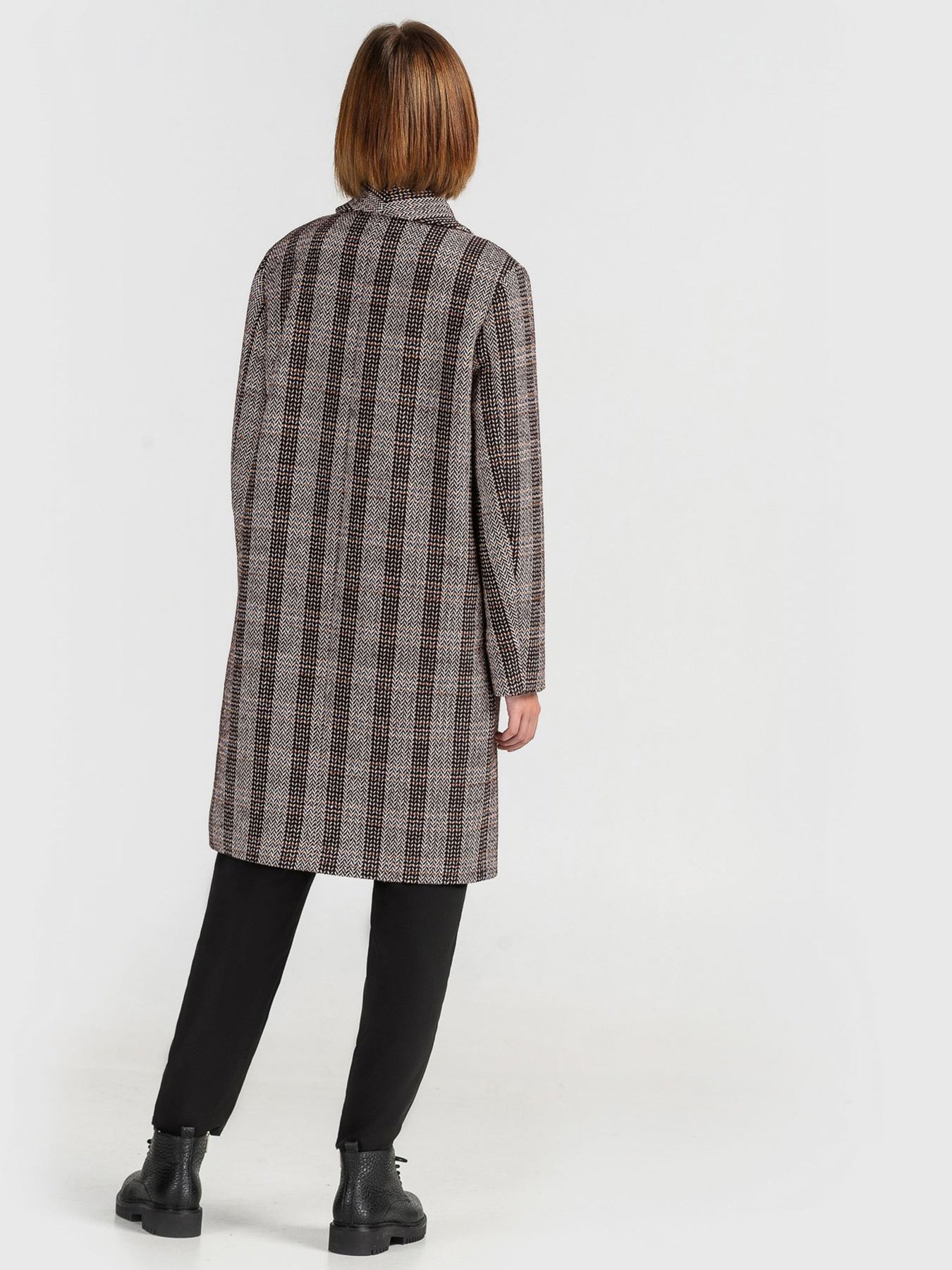 Пальто VOVK модель 06179 клітинка Фото