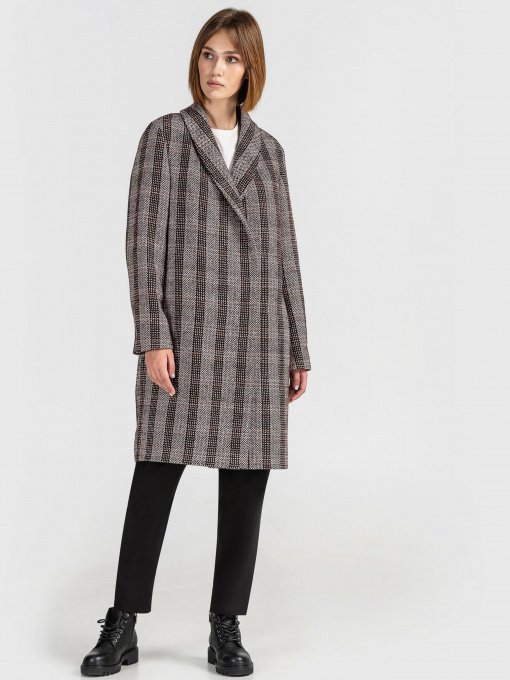 Пальто VOVK модель 06179 клітинка Фото