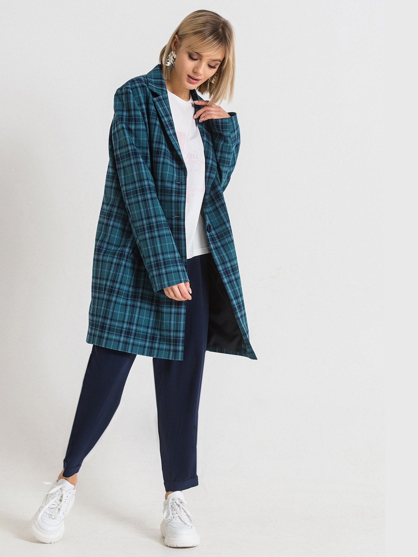 Пальто VOVK модель 04837 клітинка Пальто VOVK модель 04837 клітинка Фото